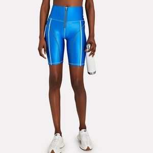 All Access Zip Front Blue Biker Short. Size S.